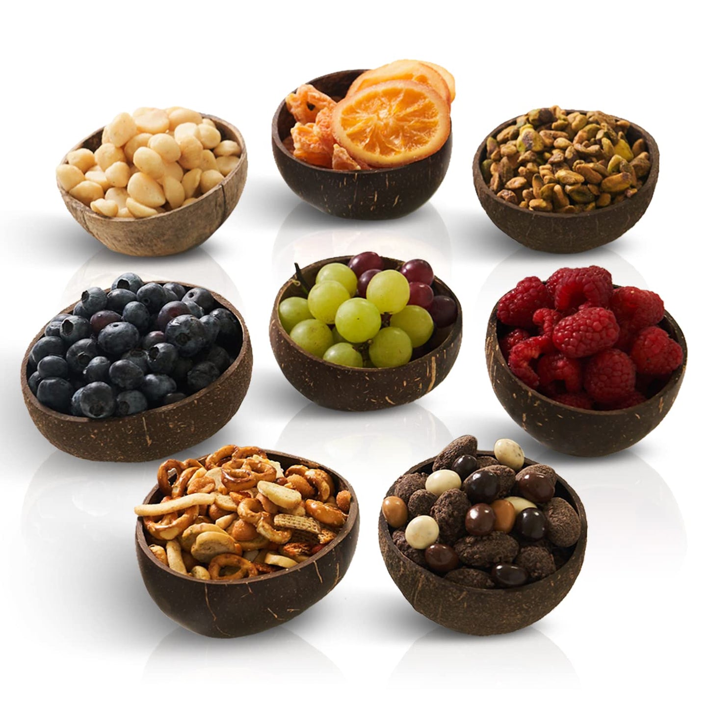 Non-Toxic Coconut Bowl Set with Wooden Spoons (COCOBOWLCO)