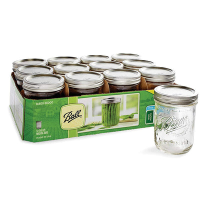 Quilted Glass Jelly Jars, 8 oz, BPA-Free, 12-Count - Ball