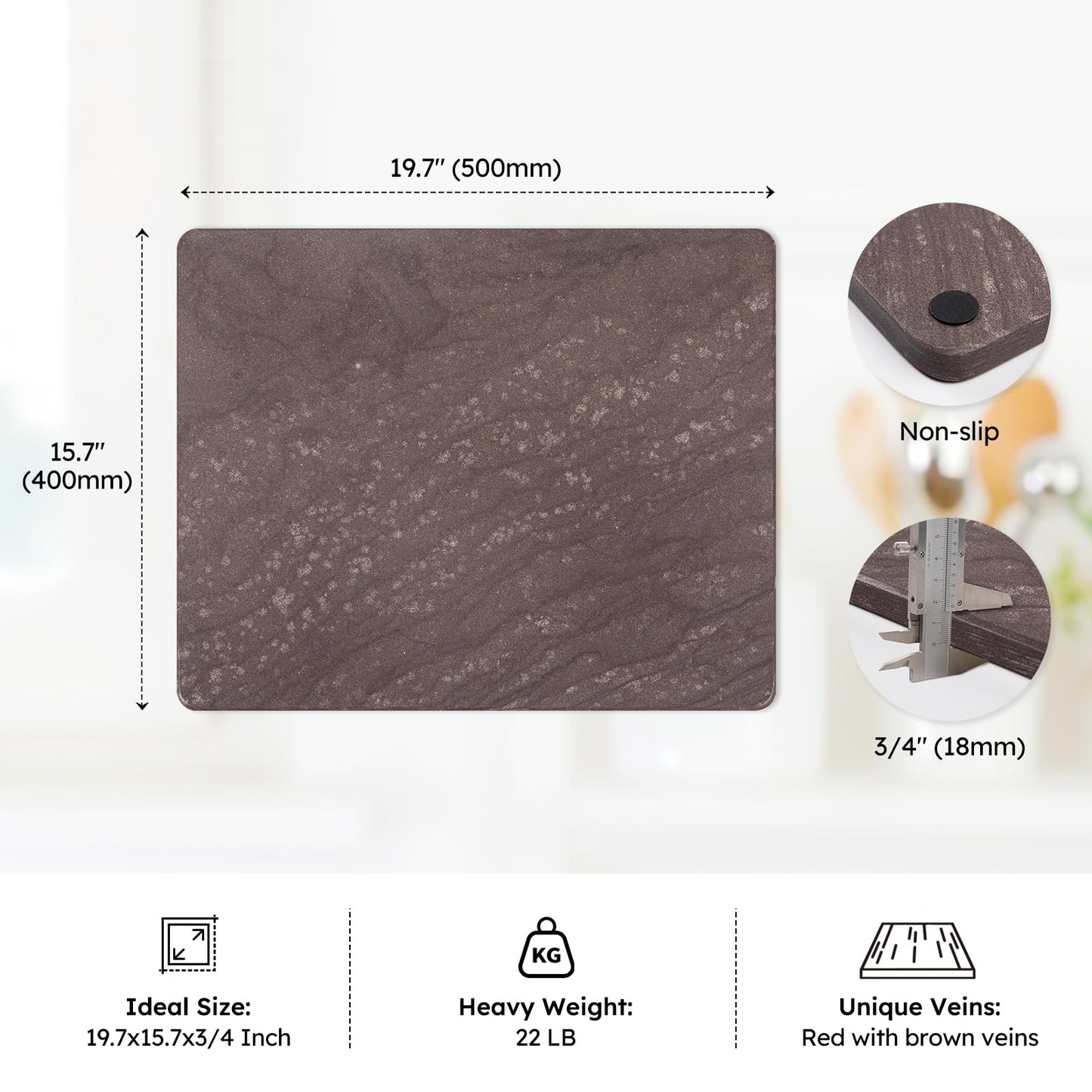 Non-Toxic Natural Granite Cutting & Pastry Board – Diflart