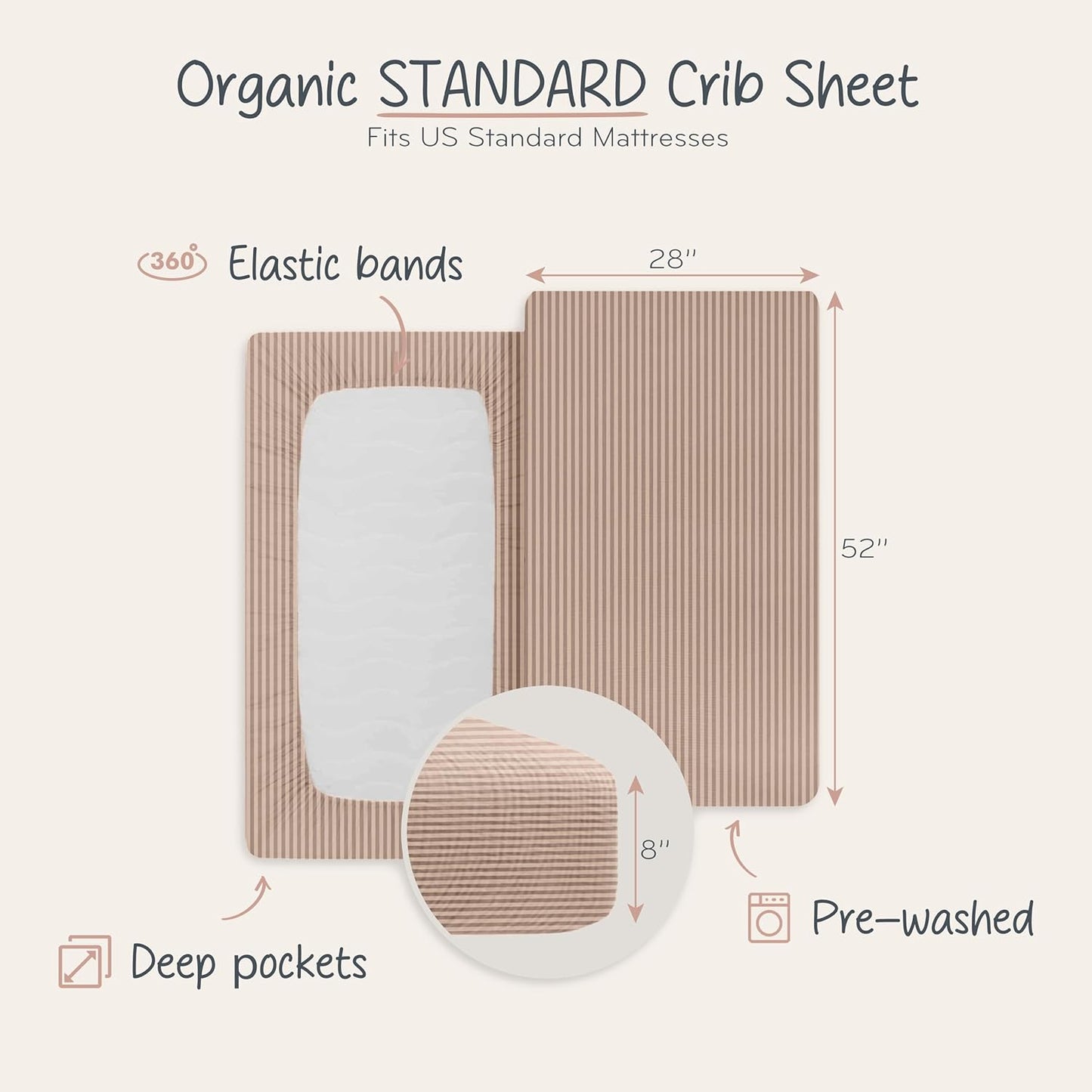 Huxie Organic Muslin Crib Sheet: 100% Cotton Purity