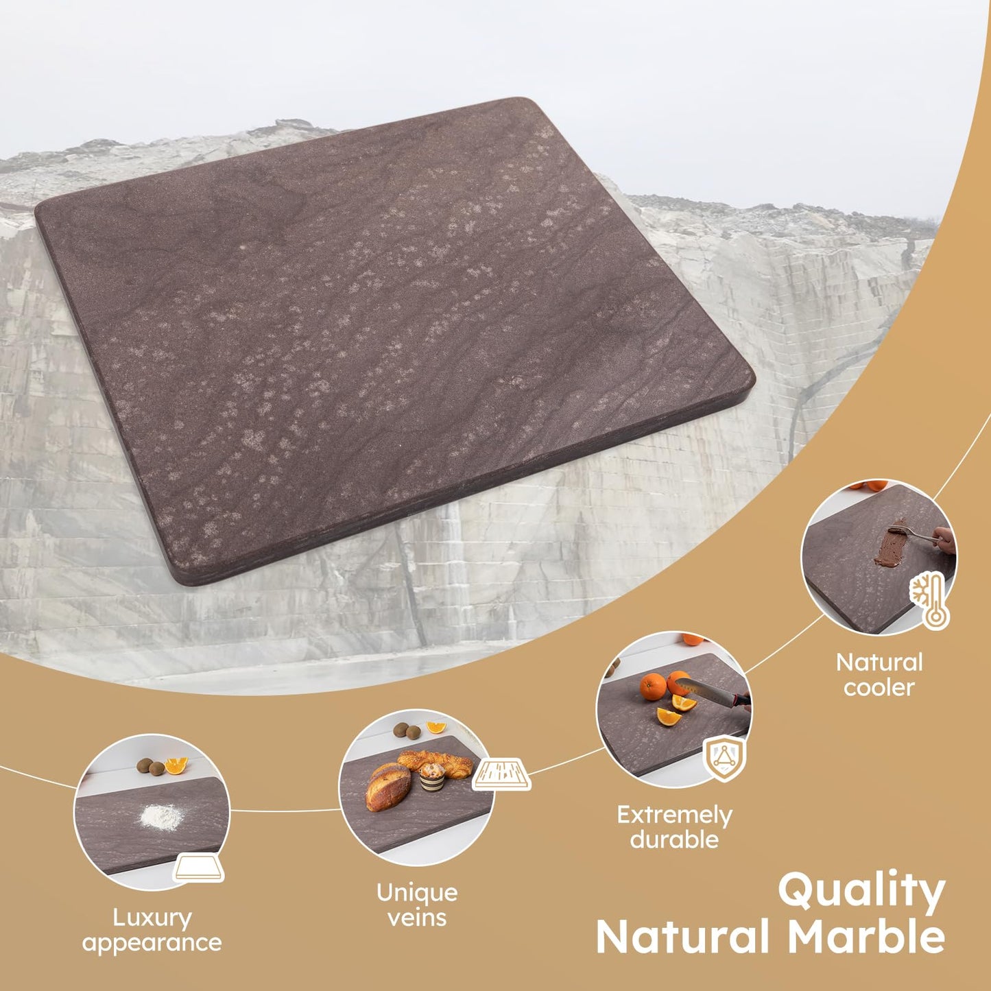 Non-Toxic Natural Granite Cutting & Pastry Board – Diflart
