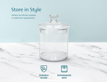 Plastic-Free Glass Apothecary Storage Jars, 36 oz, Set of 2 – Kook