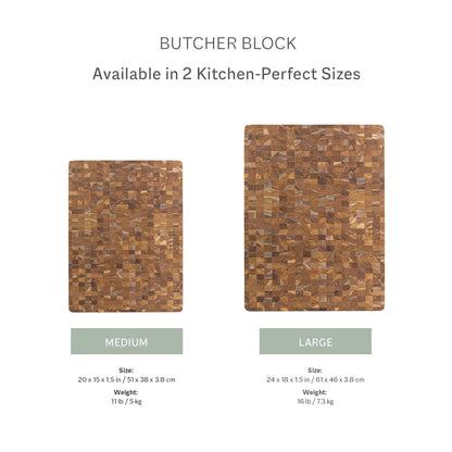 Non-Toxic Teak End-Grain Cutting Board, FSC-Certified – Teakhaus