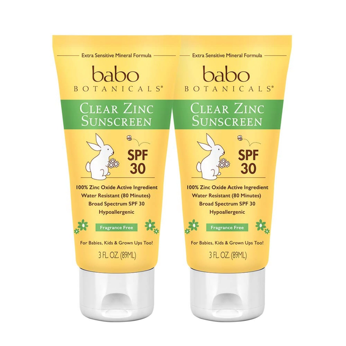 EWG-Verified Mineral Sunscreen Lotion SPF 30, Vegan & Fragrance-Free – Babo Botanicals Sheer Zinc