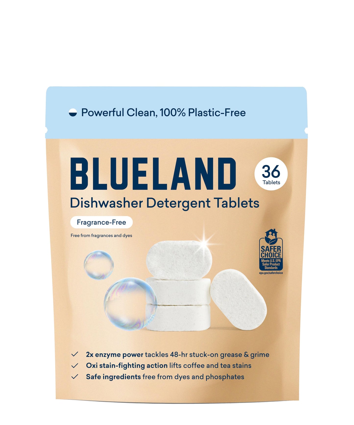 Blueland 100% Plastic-Free Dishwasher Detergent Tablets (36 Count)