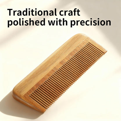 Handmade Green Sandalwood Wooden Comb, Anti-Static & Vegan – Onedor