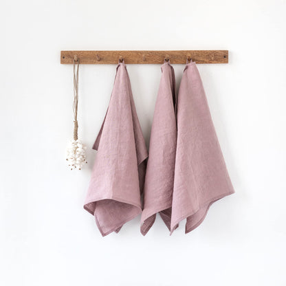 MagicLinen 100% European Linen Tea Towels: OEKO-TEX Certified, Naturally Antibacterial Flax, Handmade in Europe