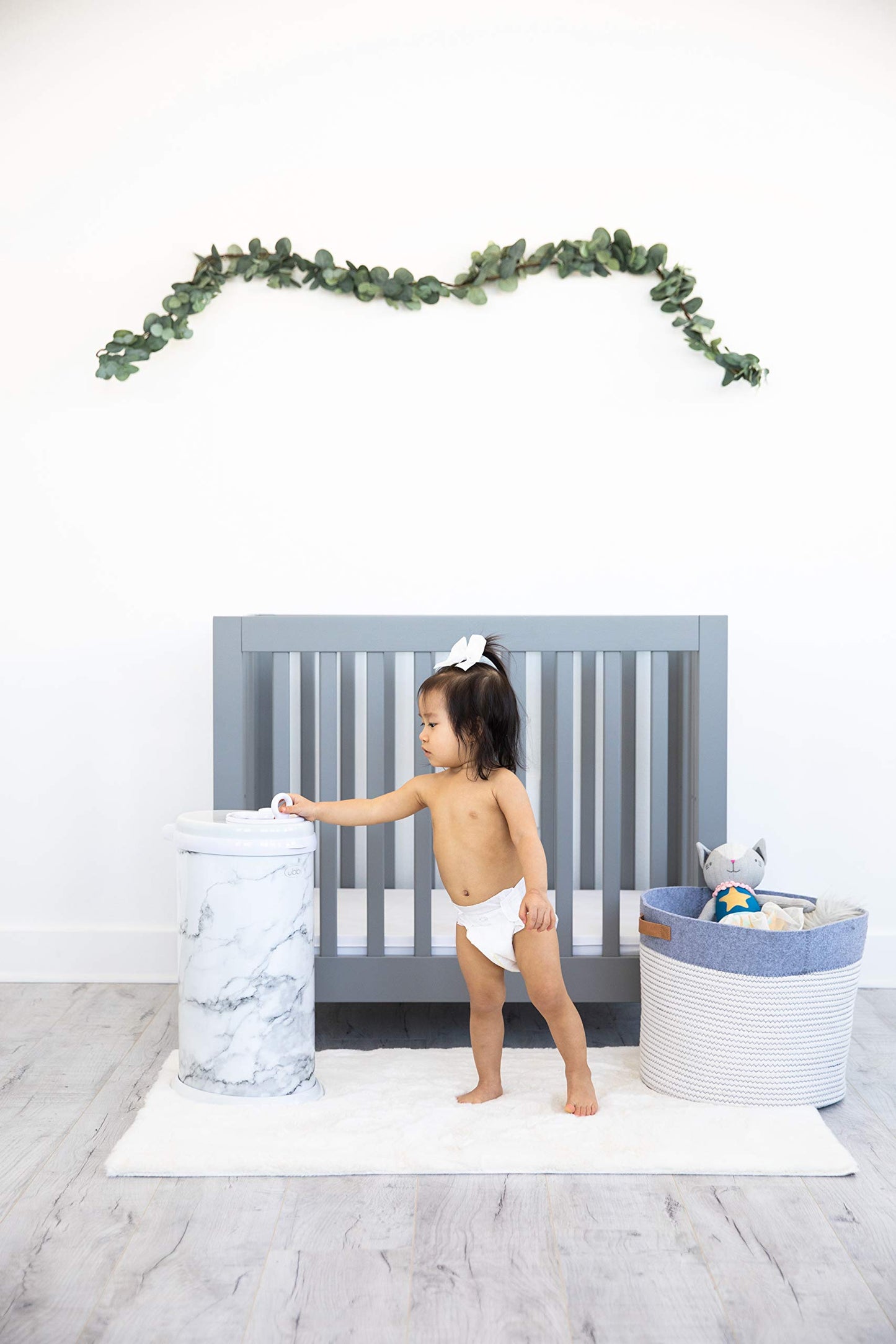 Ubbi Steel Diaper Pail: Powder-Coated Odor-Locking Bin