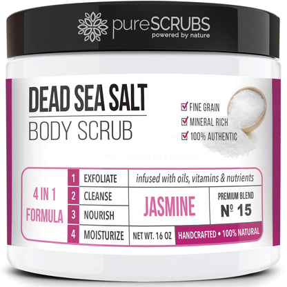 Fragrance-Free Dead Sea Salt Body Scrub, Organic Oils – pureSCRUBS Unscented