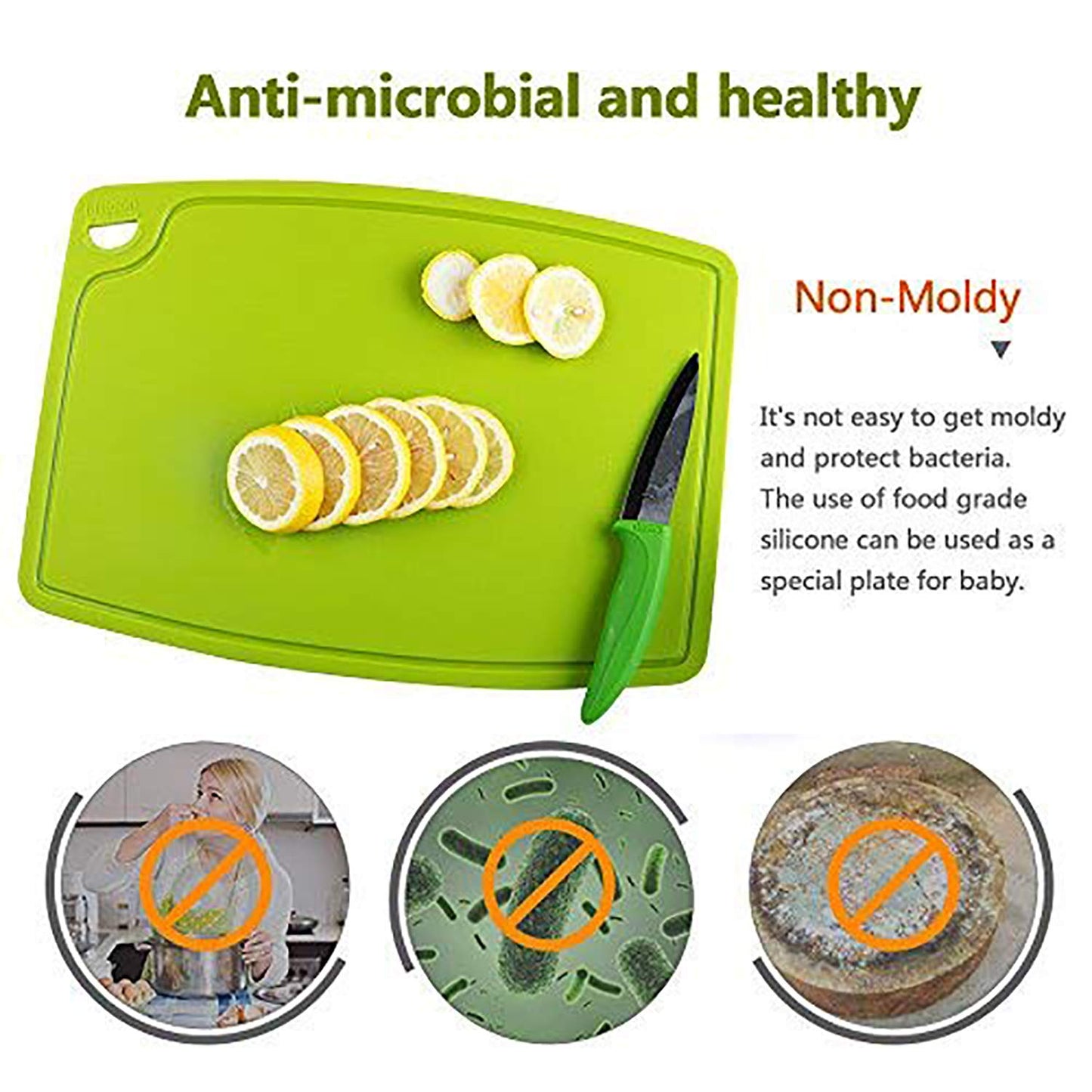 Non-Toxic Food-Grade Silicone Cutting Board Set, 3-Piece – Liflicon