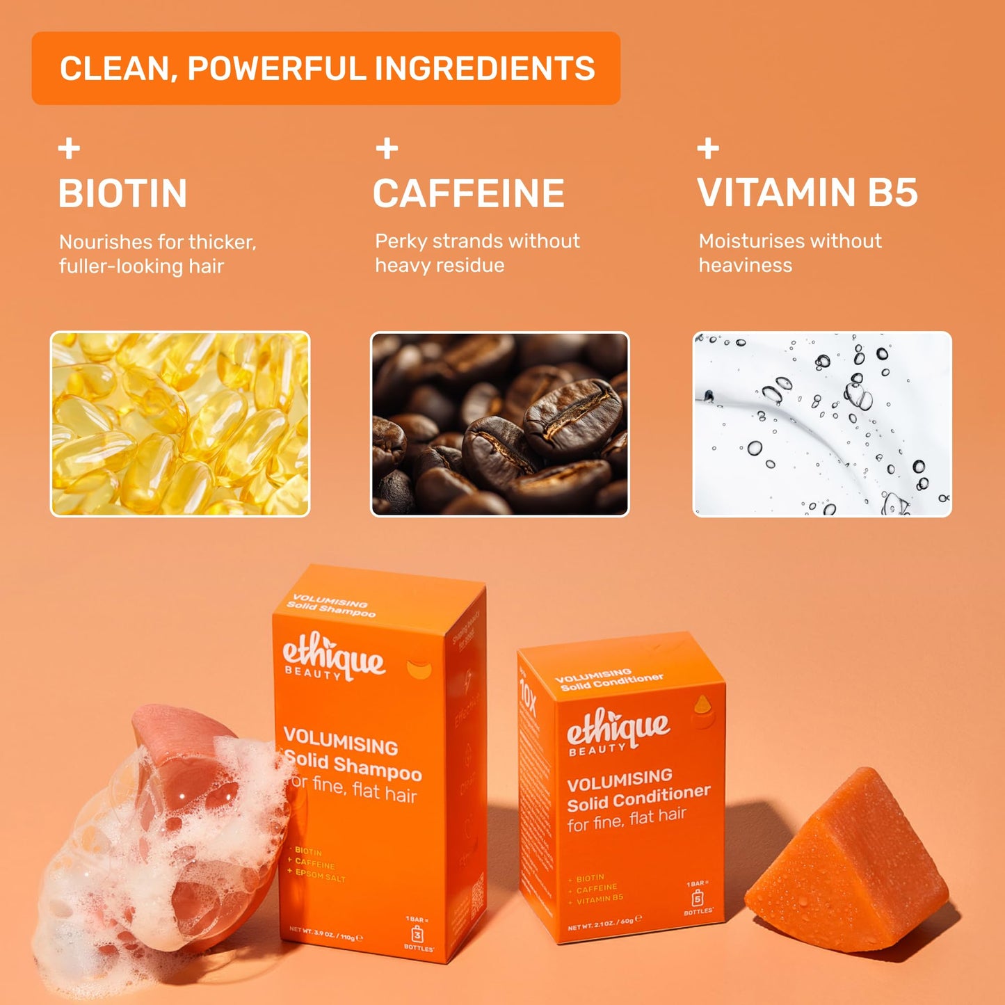 Plastic-Free Curl-Defining Shampoo Bar, pH-Balanced & Vegan – Ethique