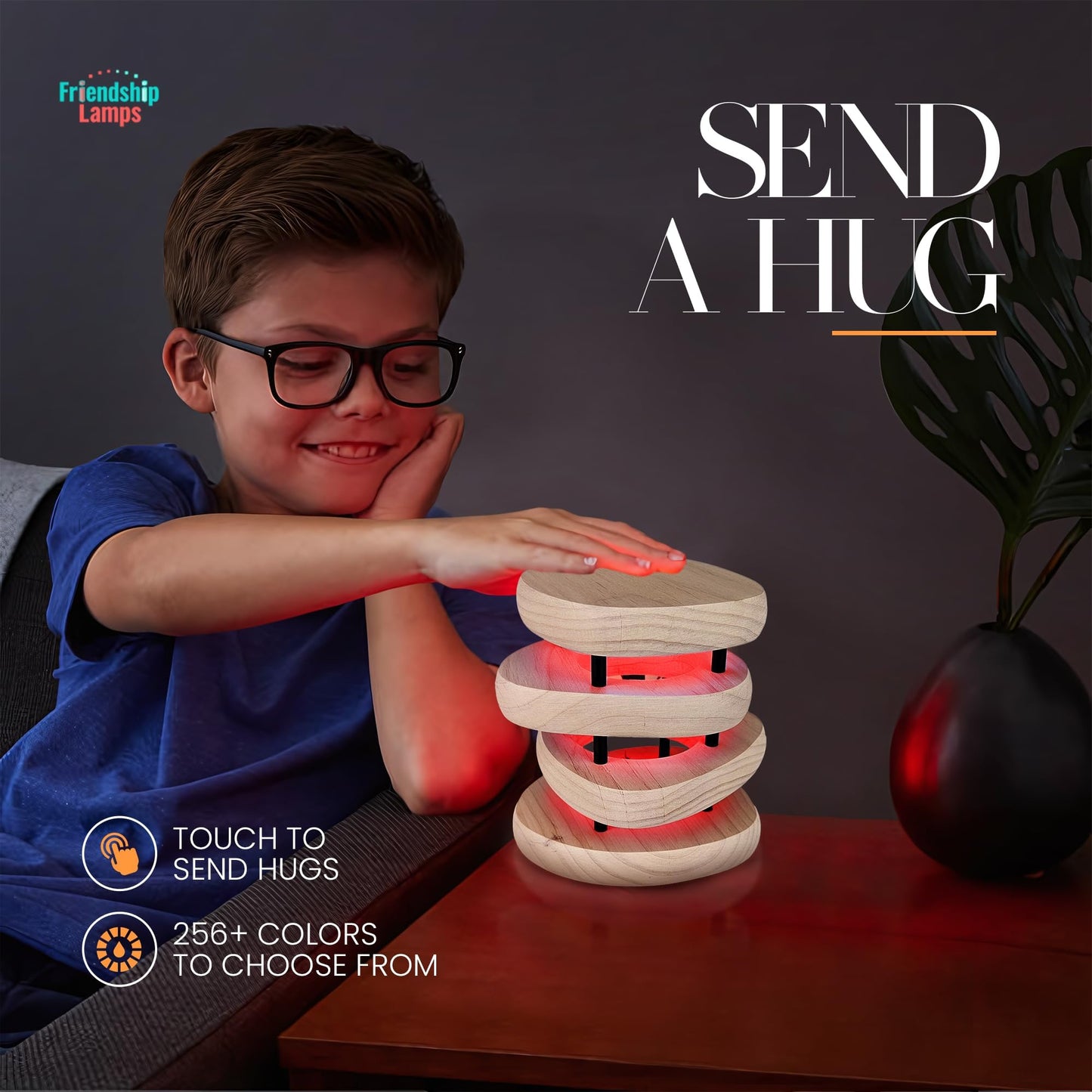 Filimin Friendship Lamp: Mid-Century Knotty Alder Wood