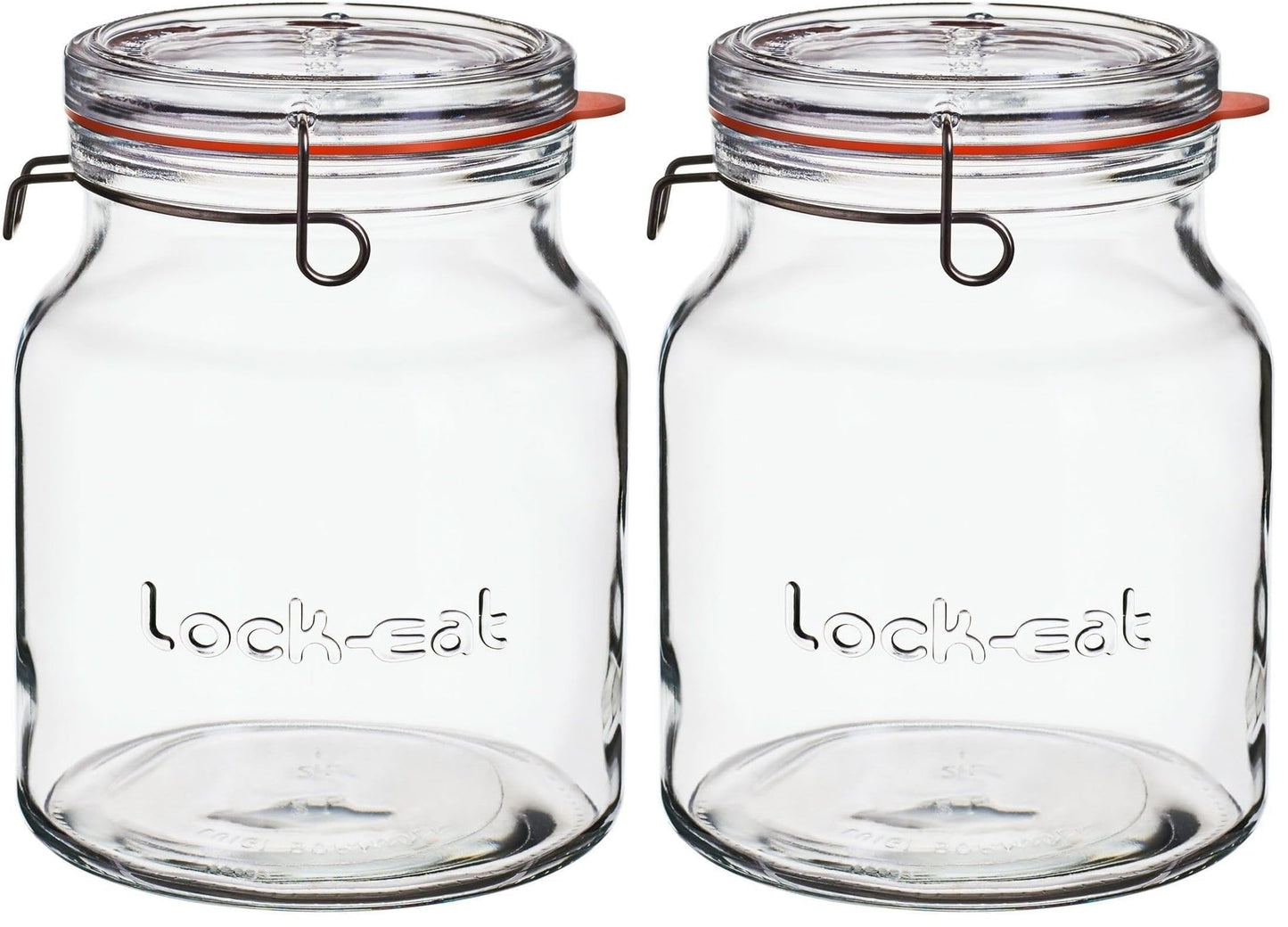 Airtight Glass Lock-Eat Storage Jar, 2 L, Italian-Made – Luigi Bormioli