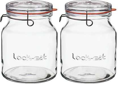 Airtight Glass Lock-Eat Storage Jar, 2 L, Italian-Made – Luigi Bormioli