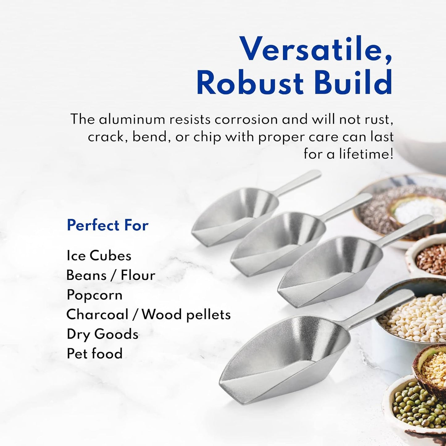 Plastic-Free One-Piece Cast Aluminum Scoop for Dry Goods – New Star