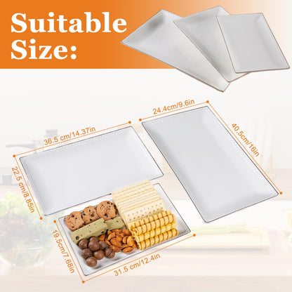 White Porcelain Serving Platters, Set of 3 – Kassel