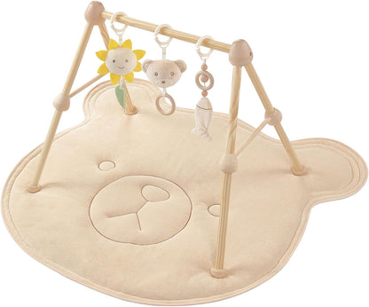 Non-Toxic Baby & Kids: Wooden Activity Gym with Cotton Play Mat