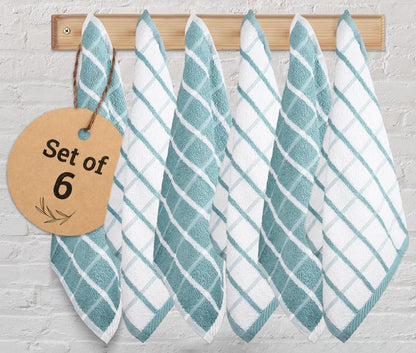 Microplastic-Free Kitchen: Urban Villa Cotton Dish Towels 6-Pack Non-Toxic