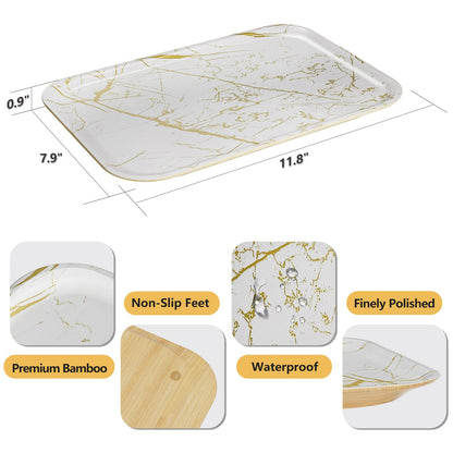 Sustainable Bamboo Bathroom Vanity Tray: Sleek Countertop Organizer