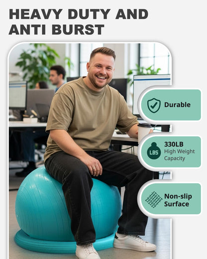 Trideer Yoga Ball Chair: Hypo-Allergenic Stability System