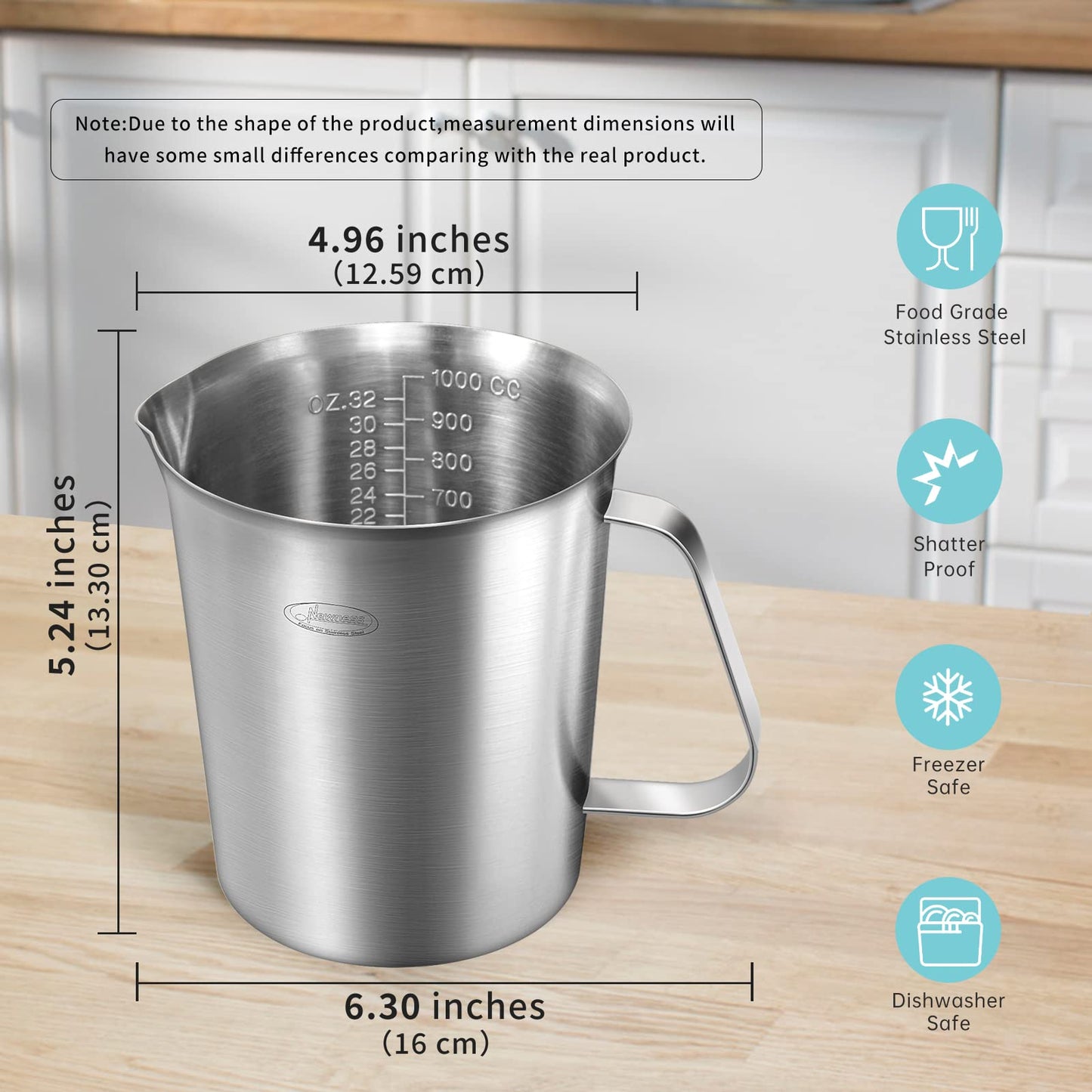 Microplastic-Free 304 Stainless Steel Measuring Cup – Newness
