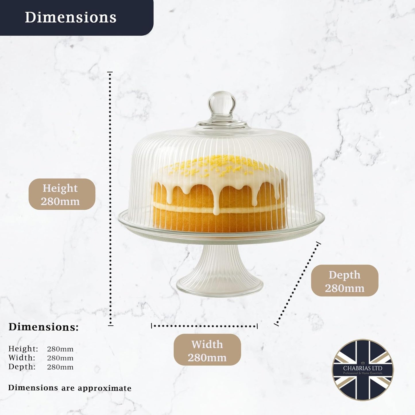Non-Toxic Glass Cake Stand & Dome – Anchor Hocking Monaco