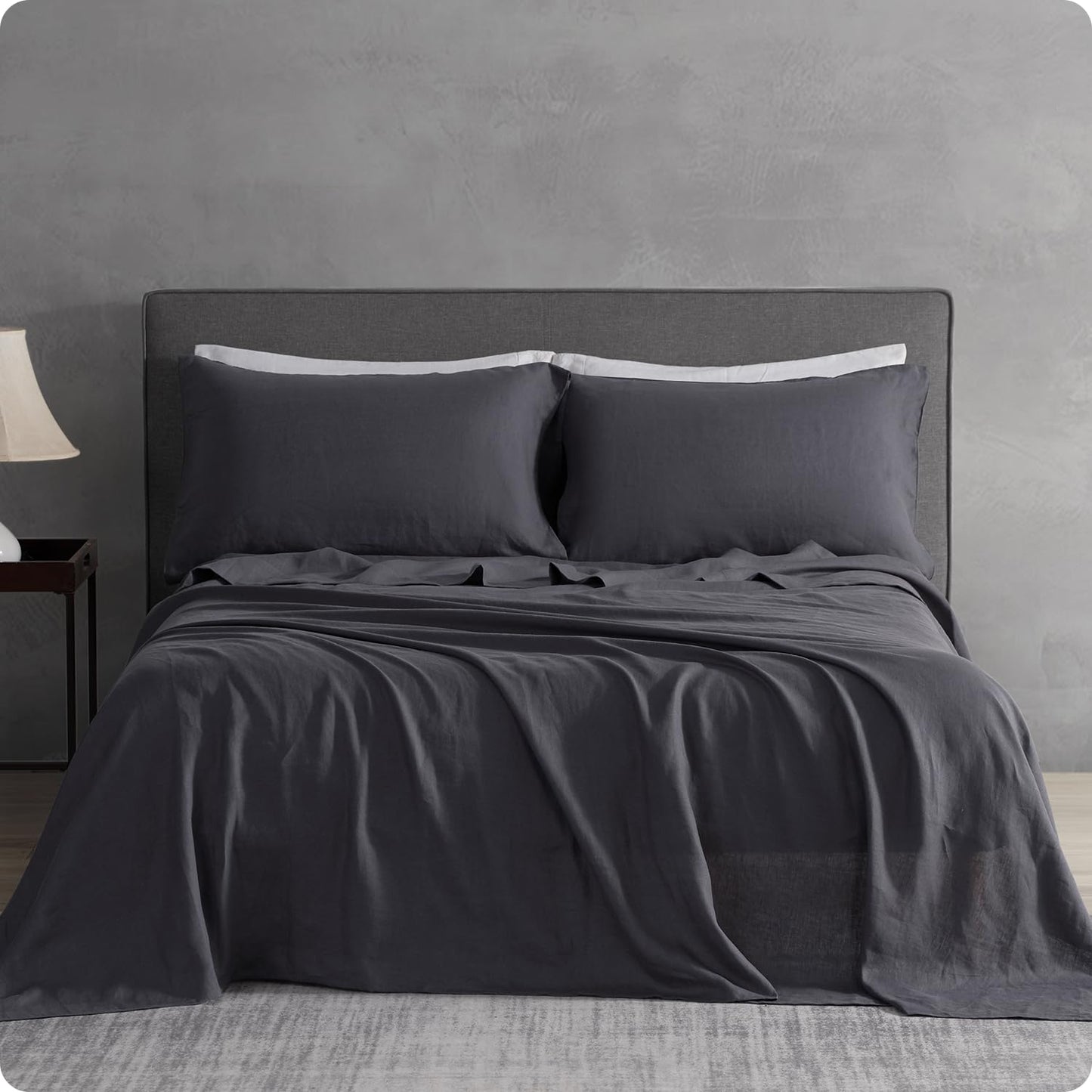 DAPU 100% Pure French Linen Sheets: Natural Normandy Flax Set