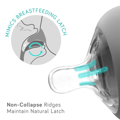 Nanobebe Flexy 9oz Silicone Baby Bottles with Anti-Colic Venting (3-Pack)