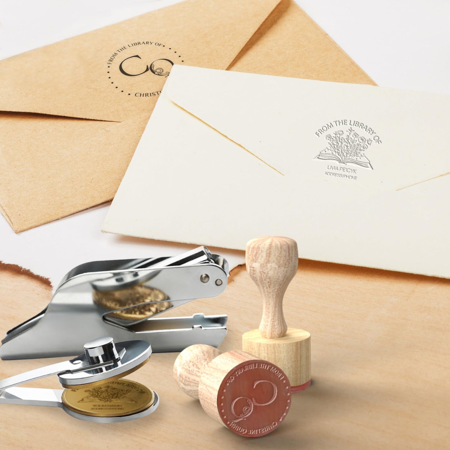Sustainable Gift Wrap: Personalized Brass Embosser Stamp Logo Non-Toxic
