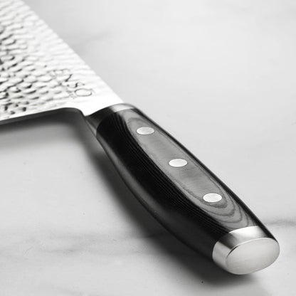 Enso HD 7" Vegetable Cleaver (VG10 Hammered Damascus)