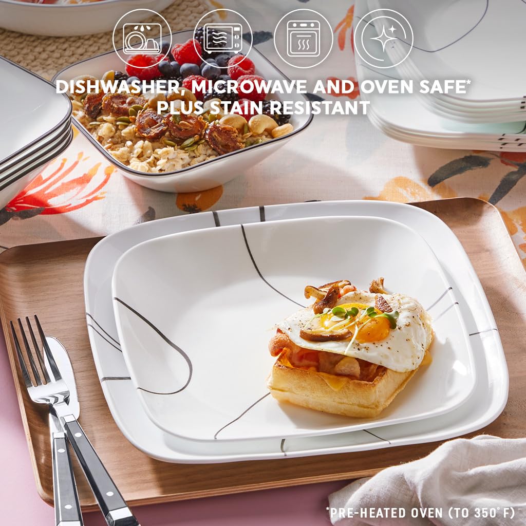 Non-Toxic Glass Dinnerware Set, Service for 6 – Corelle Wandering Grove