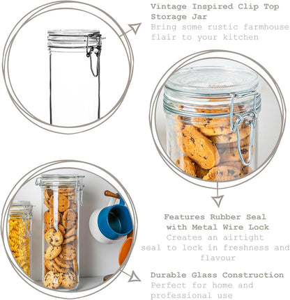Airtight Glass Spaghetti Storage Jar, Italian-Made – Bormioli Rocco