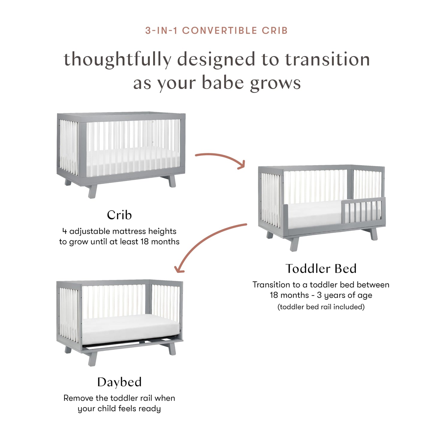 Babyletto Hudson 3-in-1 Crib: GREENGUARD Gold Purity