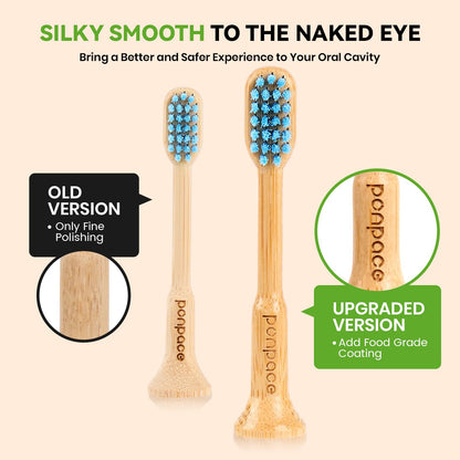 94% Plastic-Free Bamboo Toothbrush Heads with Charcoal Bristles, for Philips One by Sonicare