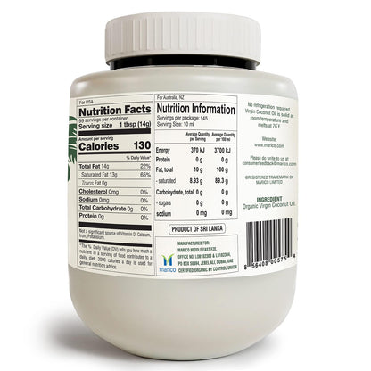 Parachute Naturalz Organic Virgin Coconut Oil: Cold Pressed & Unrefined