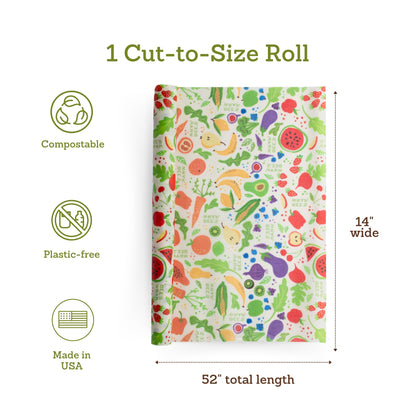 Plastic-Free Vegan Reusable Food Wrap Roll – Bee's Wrap