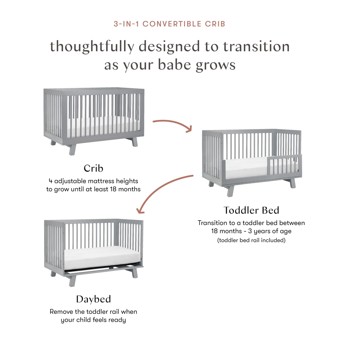 Babyletto Hudson 3-in-1 Crib: GREENGUARD Gold Purity