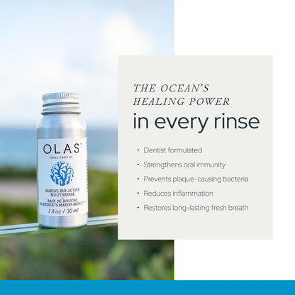 Alcohol-Free Marine Bio-Active Mouthwash, Fluoride-Free & Botanical – Olas