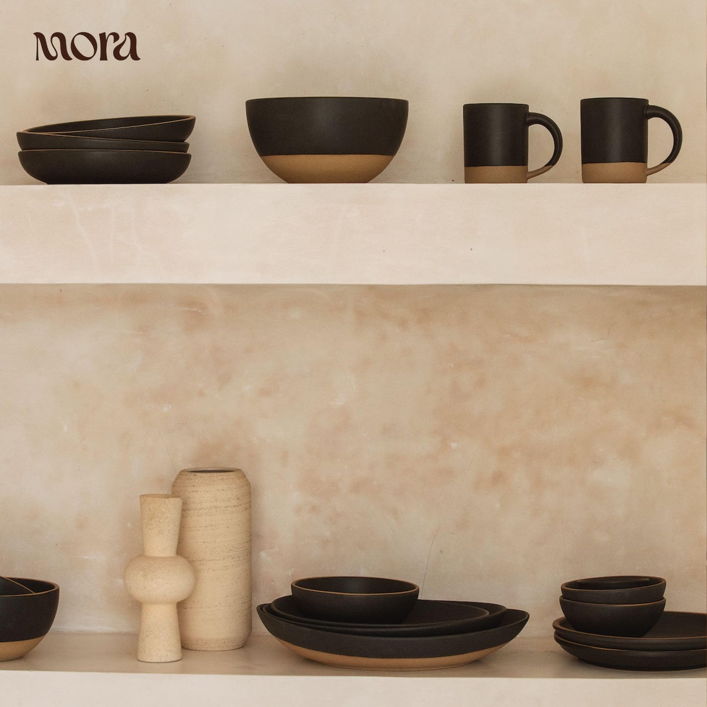 Lead-Free Ceramic Bowls, Lab-Tested – Mora (Set of 4, 28oz)