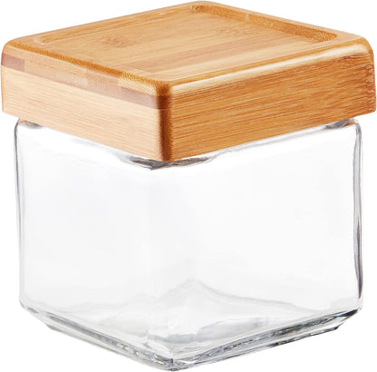 Plastic-Free Stackable Glass Jars with Bamboo Lids, 4-Pack – Anchor Hocking