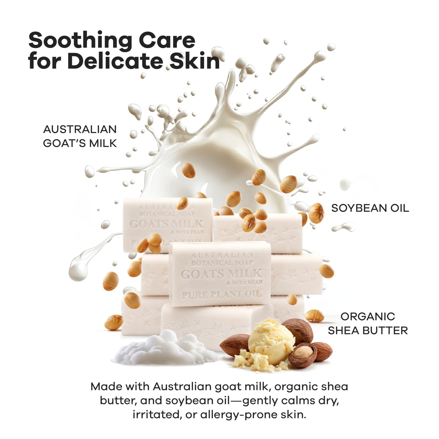 Triple-Milled Goat Milk & Organic Shea Soap – Australian Botanical