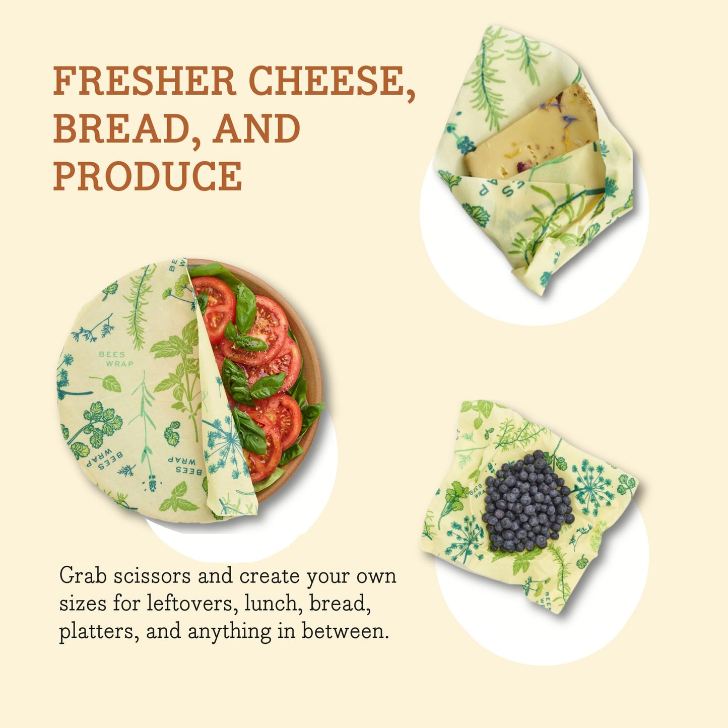Plastic-Free Vegan Reusable Food Wrap Roll – Bee's Wrap