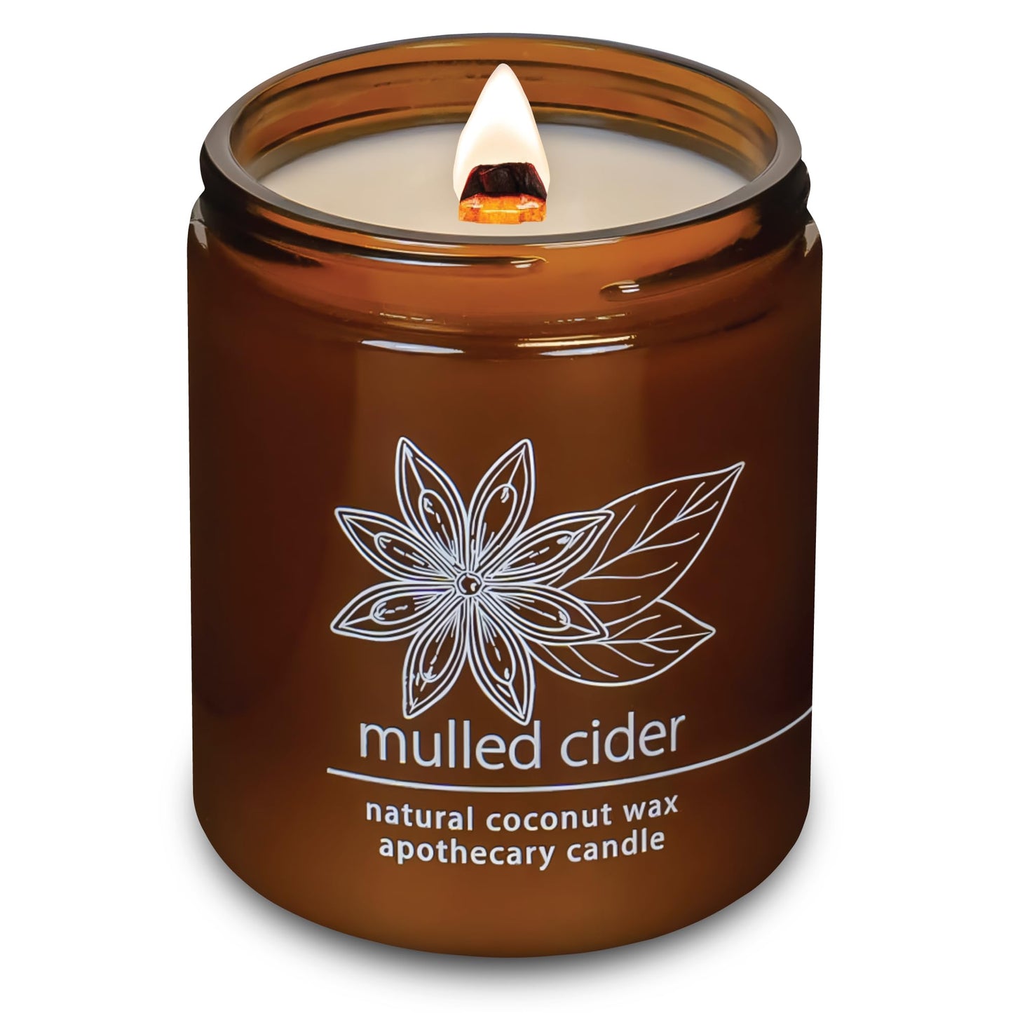 Non-Toxic Coconut Wax Candle: Signature Crackling Wood Wick, Phthalate-Free, 60-Hour Clean Burn