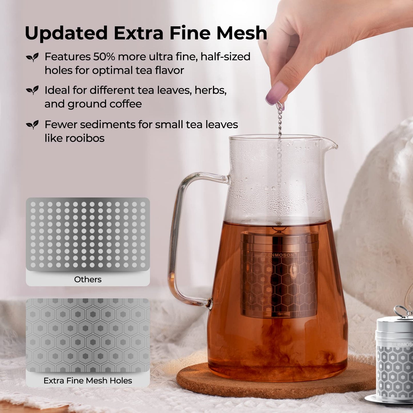 Microplastic-Free 304 Stainless Steel Tea & Spice Infuser – Reinmoson