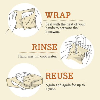 Plastic-Free Vegan Reusable Food Wrap Roll – Bee's Wrap