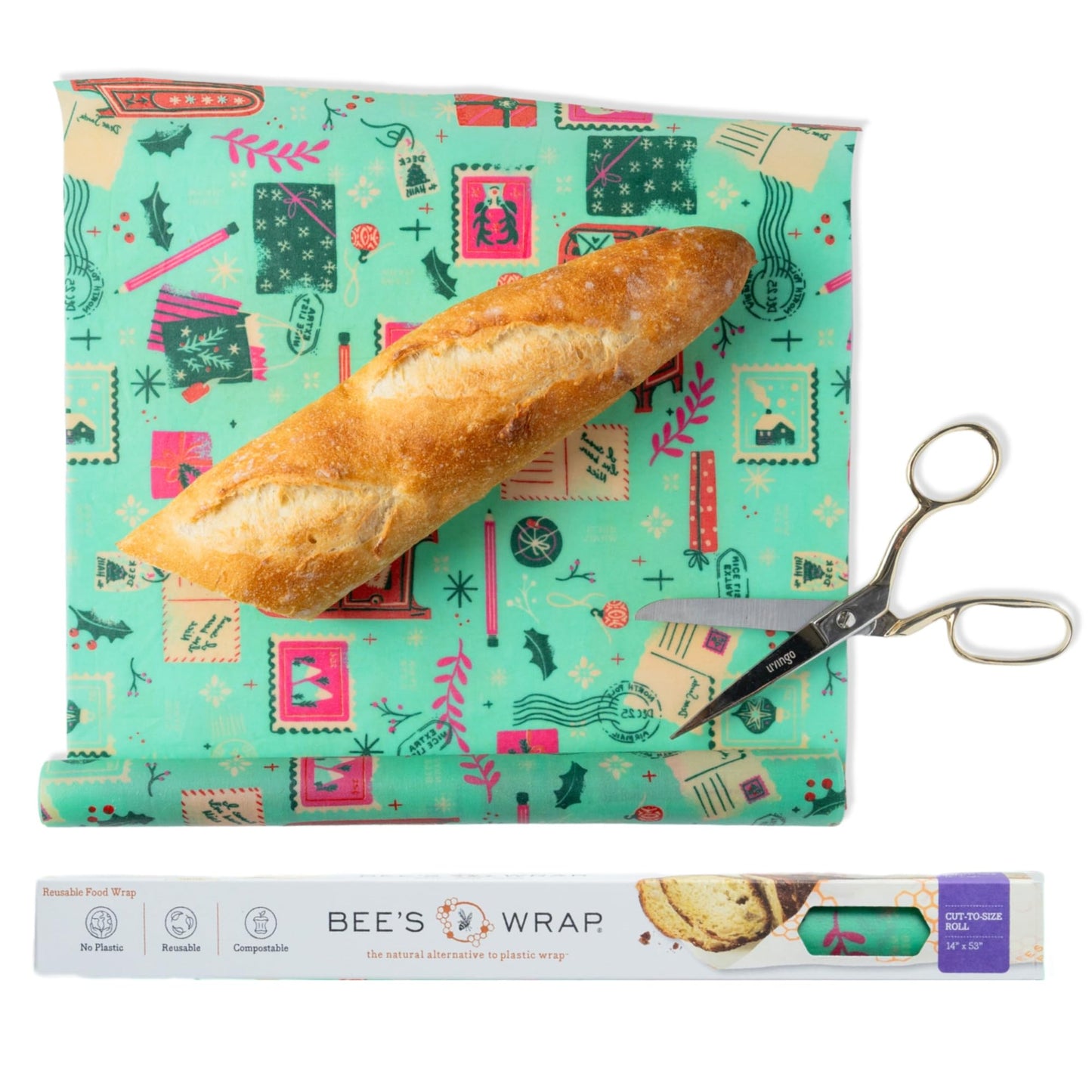 Plastic-Free Vegan Reusable Food Wrap Roll – Bee's Wrap