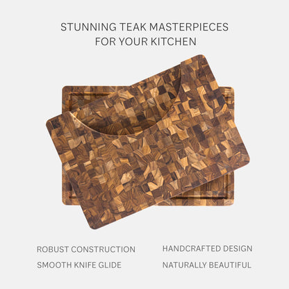Non-Toxic Teak End-Grain Cutting Board, FSC-Certified – Teakhaus
