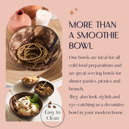 Non-Toxic Coconut Bowl Set with Wooden Spoons (COCOBOWLCO)