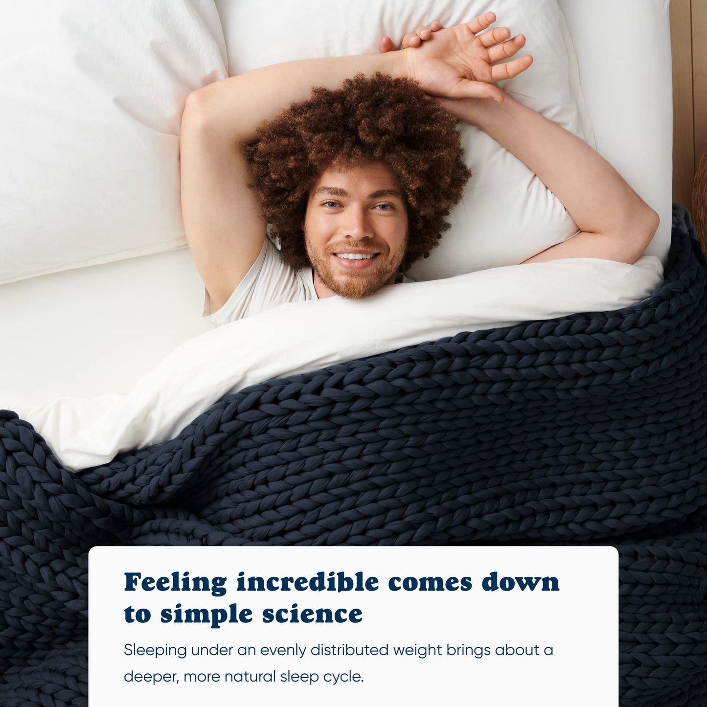 Toxin-Free Sleep: Bearaby Organic Cotton 100% Hand-Knit Weighted Blanket, Non-Toxic