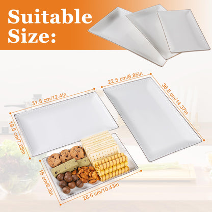 White Porcelain Serving Platters, Set of 3 – Kassel